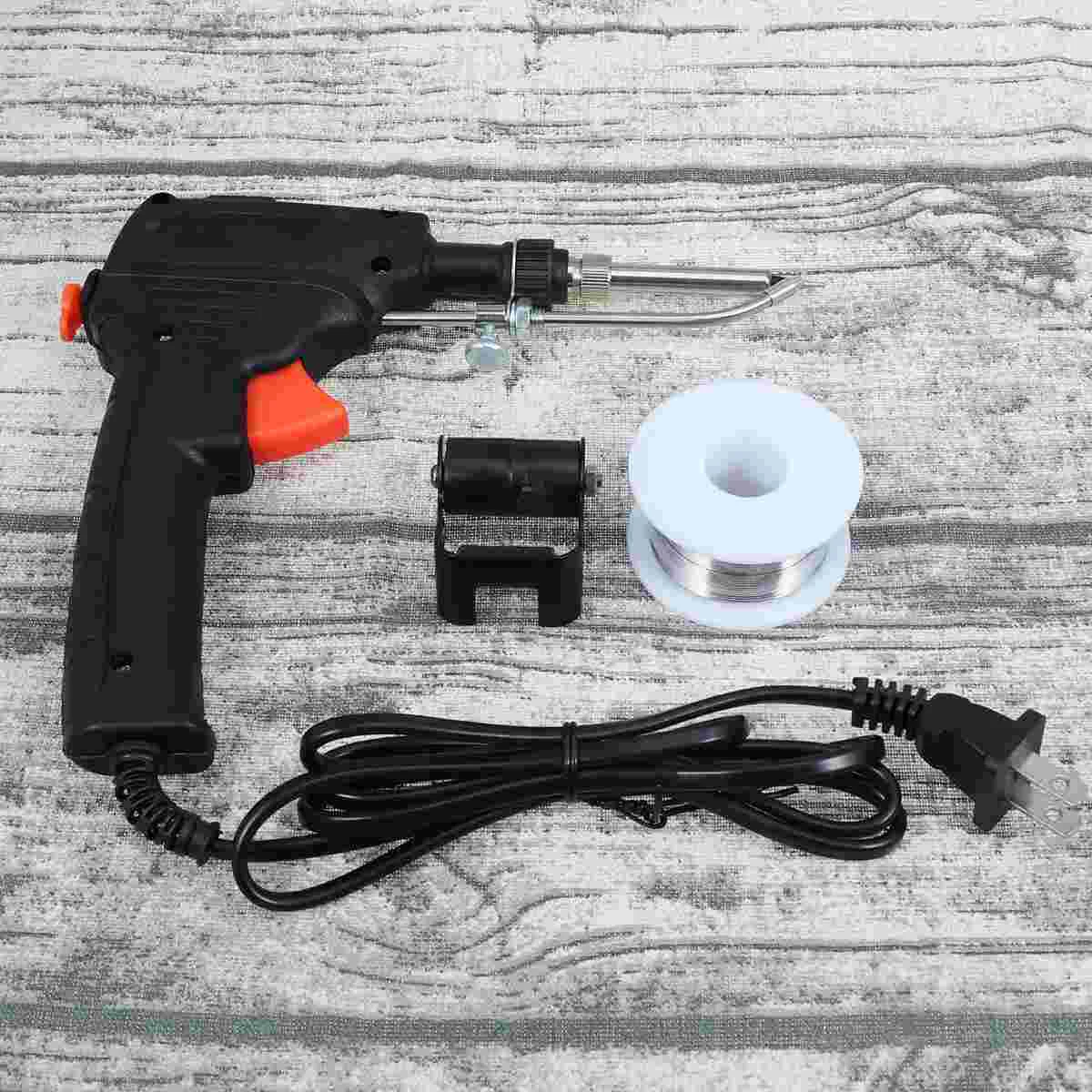 

110V 60W Adjustable Temperature Electric Welding Soldering Iron Tool Kit With US Plug (Black)