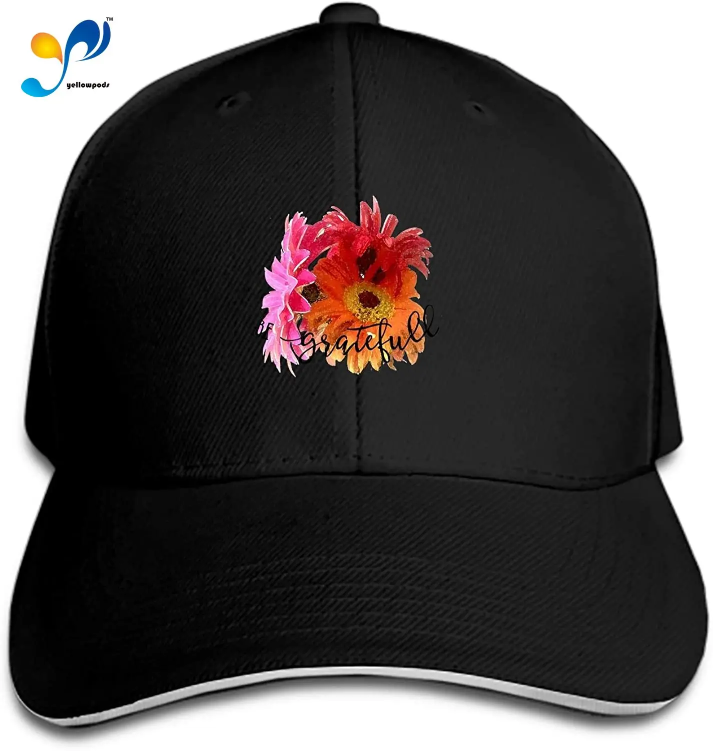 

Be Gratefull Unisex Washed Twill Baseball Cap Adjustable Peaked Sandwich Hat