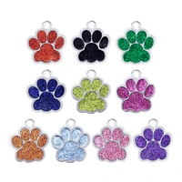 10pcs blink cat dogbear paw prints fit rotating key chain key rings bag jewelry diy making with hole