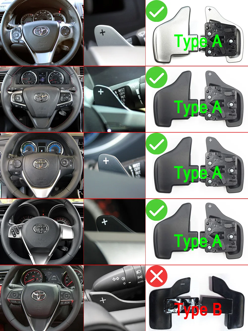 Гибридные автомобильные переключатели передач на руль для Toyota Camry Corolla RAV4 Crown Mark X