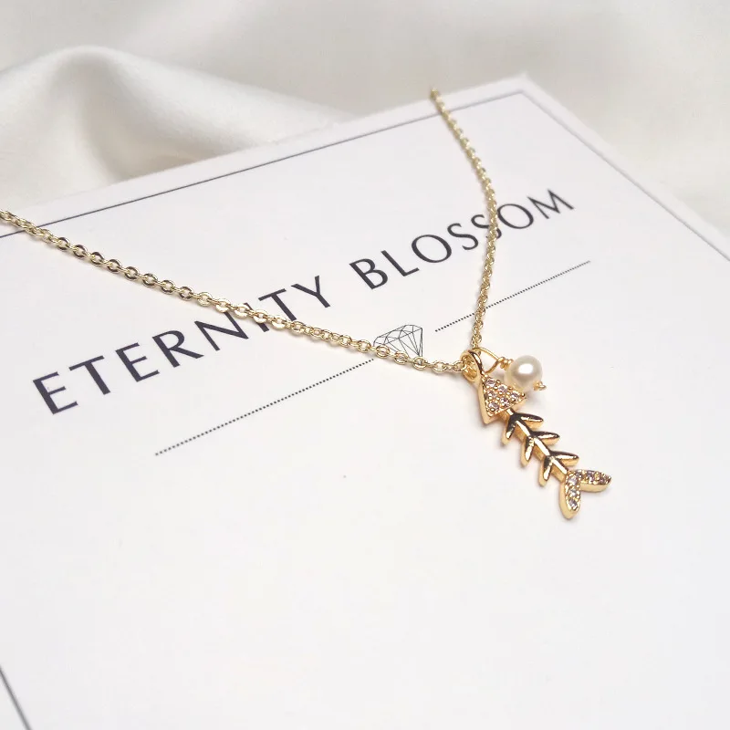 

DAIMI 14k позолоченная микро-инкрустированная стразы искусственная женская простая темпераментная цепочка до ключиц 2021 Новое модное ожерелье