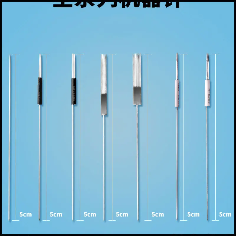 

500Pcs 1R Single Round Needles for Eyebrow/Eyeliner/Lips Permanent Makeup 0.3*50mm Cosmetic Tattoo Needles Traditional Needle