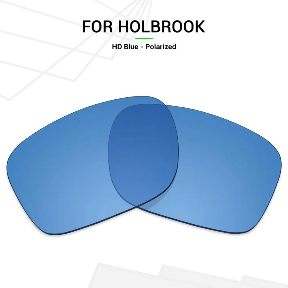 

SNARK Anti-Scratch POLARIZED Replacement Lenses for-Oakley Holbrook OO9102 Sunglasses HD Blue