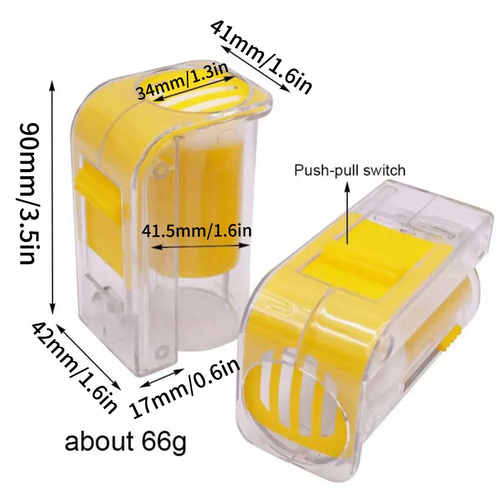 

Plastic Queen Bee Marker Handed Bottle Queen Bee Catcher Cage Plunger Plush Beekeeper Tool Beekeeping Garden Supplie Tool Yellow