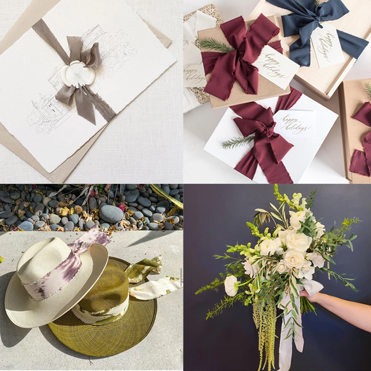 Лента из чистого шелка с вышивкой в виде катушки дерева ленты краями для