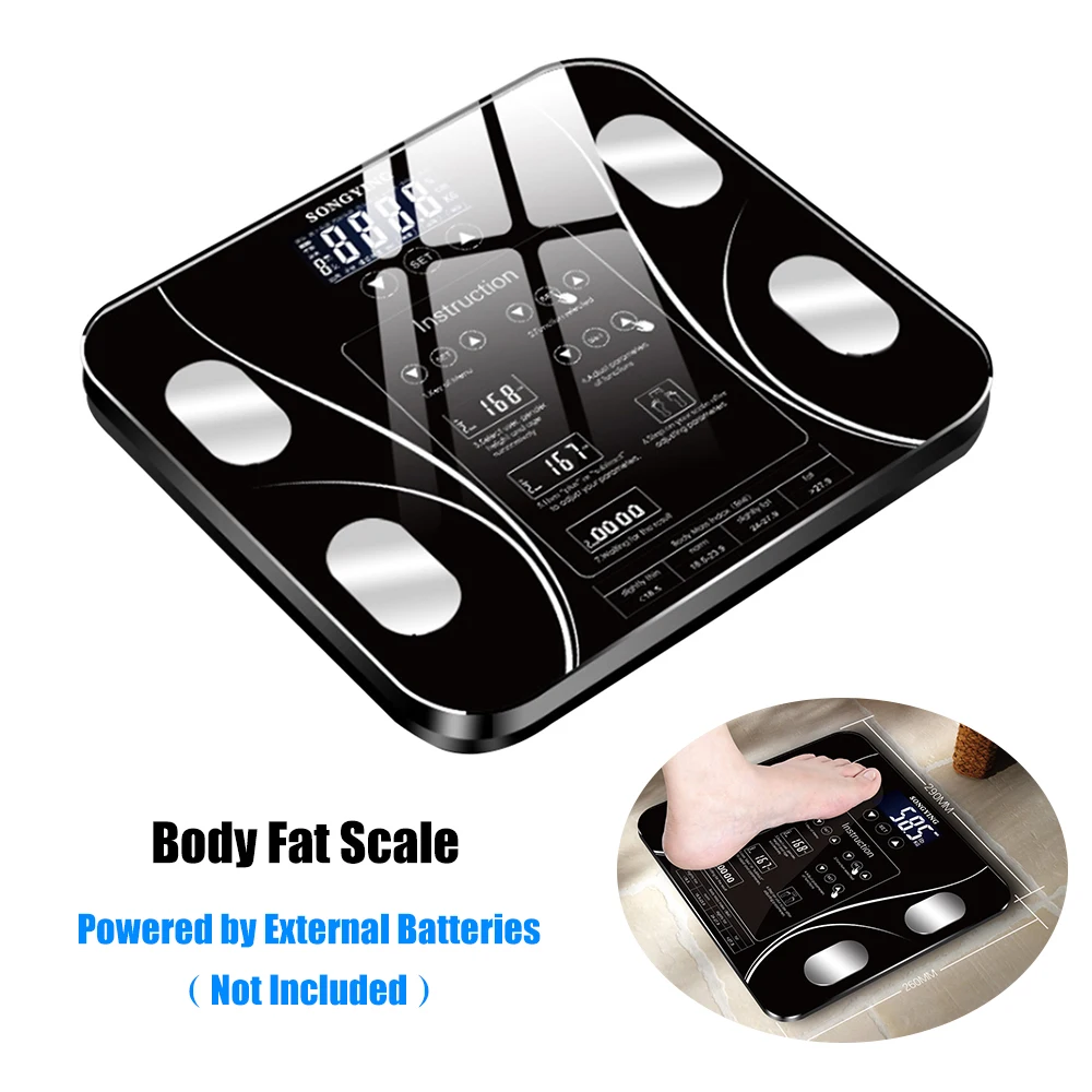 

New Smart Body Fat Scale LED Digital Weight BMI Weight Monitor Health Analyzer Fitness Lose Weight Scales Bathroom Balance