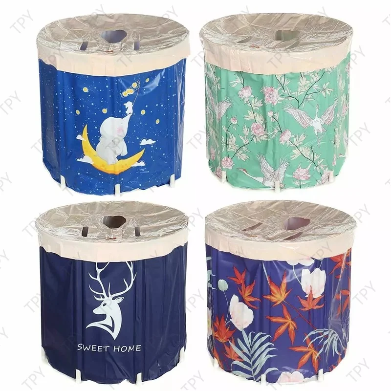 

Folding Bathtub Portable Bath Bucket Baby Swimming Pool Foldable Adult Tub Insulation Household Separate Family Bathroom SPA Tub