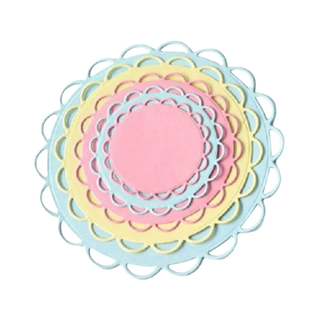 Вырубные штампы Круглый волнистый металлический трафарет для скрапбукинга