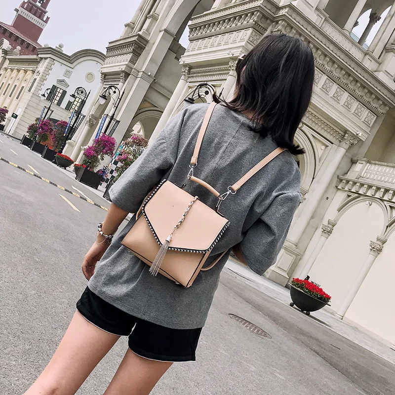 Модные кожаные рюкзаки для подростков сумка женская Feminina Mochila маленькие женские школьные сумки через плечо рюкзак; рюкзак