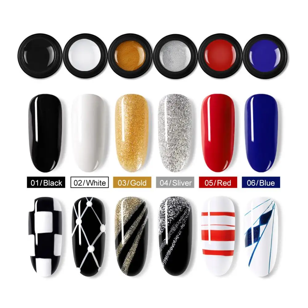 Паутинный гель для рисования проволокой Гель лак ногтей УФ эластичная линия