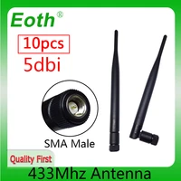 eoth 10pcs 433mhz antenna 5dbi sma male lora antene pbx iot module lorawan signal receiver antena high gain