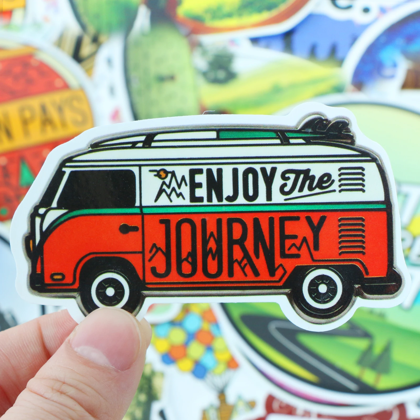 64 шт. наклейка для путешествий на открытом воздухе водонепроницаемая ноутбука