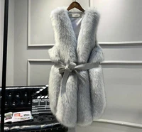 2020 faux fur vest jacket winter sleeveless top women fake fox skin patchwork thick coat womens fur vest