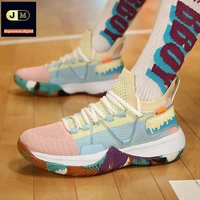 2021 mens casual shoes court anti slip rebound basketball sneakers light sports shoes breathable lace up high top gym boots