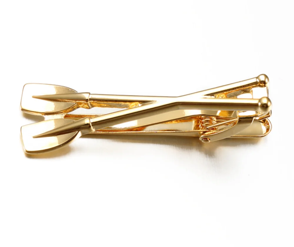 10 шт./лот золото/серебро весло весла Зажимы для галстука отпорный шест Весло