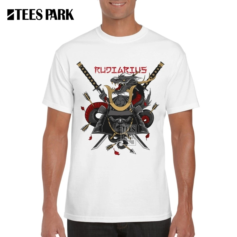 Мужские футболки японский самурайский 3D меч воина с принтом 100% хлопок аниме