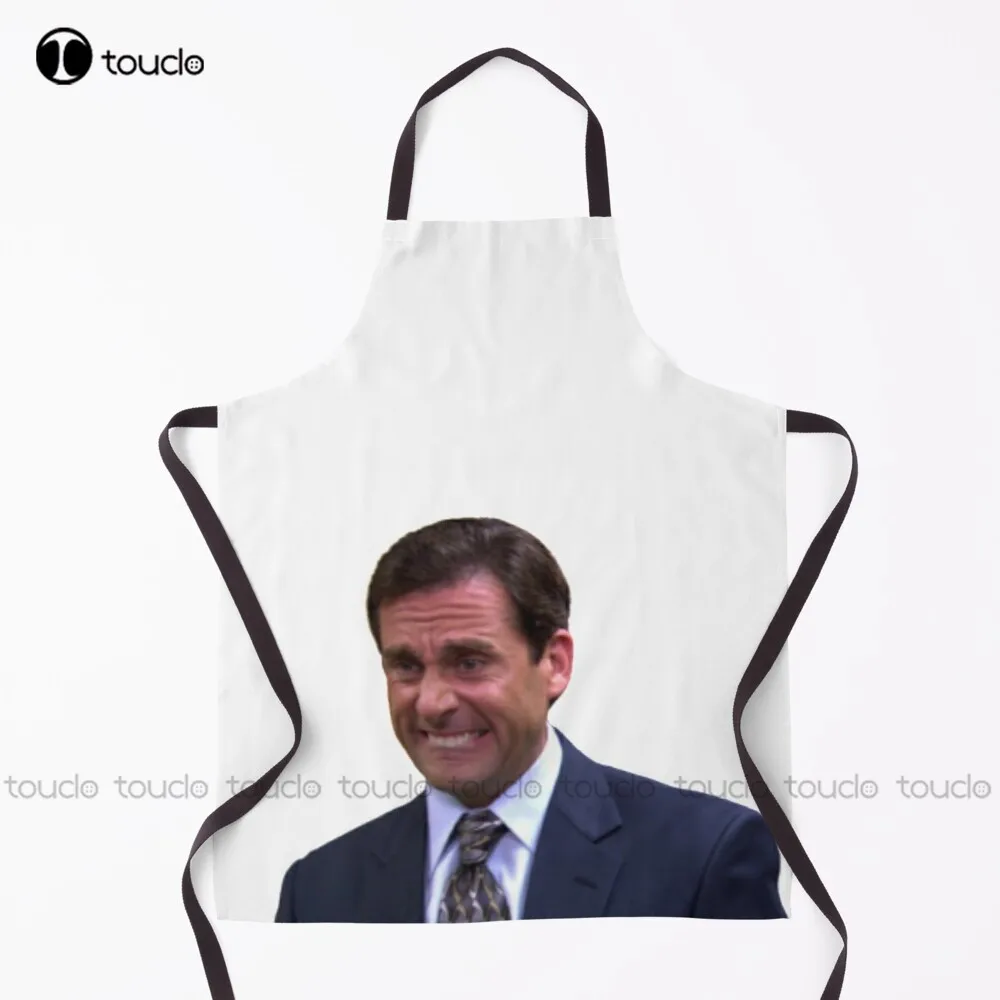 

New Michael Scott Funny Face - The Office Apron Garden Kitchen Household Cleaning Personalized Custom Apron Unisex Adult