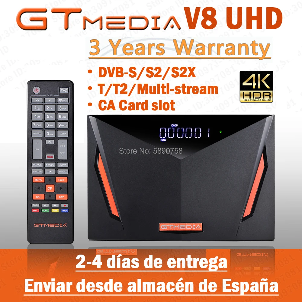 Новый спутниковый ресивер Gtmedia V8 UHD DVB-S2 4k Combo DVB S2 T2 кабель H.265 Ultra HD встроенный Wi-Fi