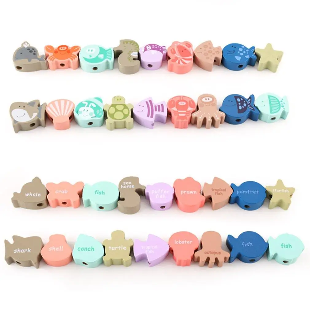 

Cute Wooden Letters Beads Decoration Candy Color Alphabet Flower Fruit Animal Beads For DIY Jewelry Making Supplies