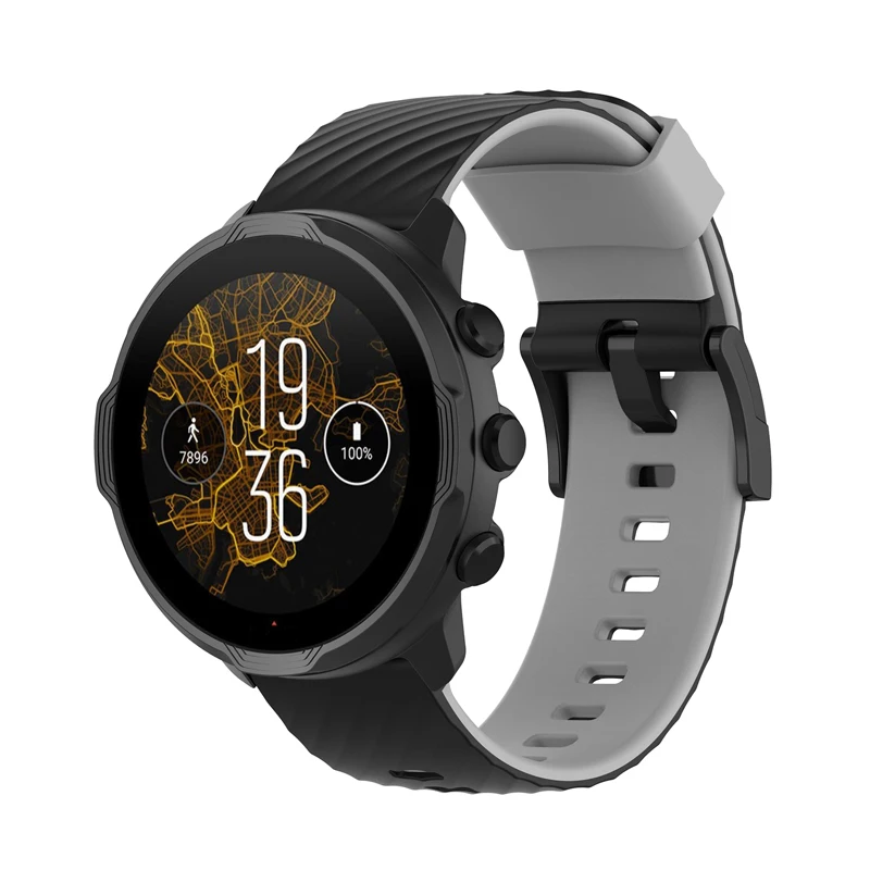 Ремешок силиконовый для Suunto 7/ baro/D5 резиновый спортивный браслет смарт-часов 9