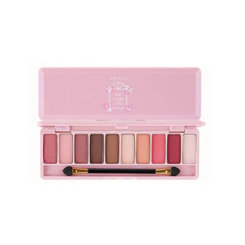 Палитра теней для век Lameila 10 цветов тени с эффектом вишни долговечные матовые