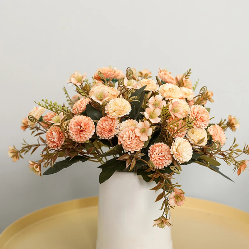 

Carnation DIY Party Decoration Vintage Silk Peony Artificial Flowers Small Rose Wedding Fake Flowers Festival Supplie Home Decor