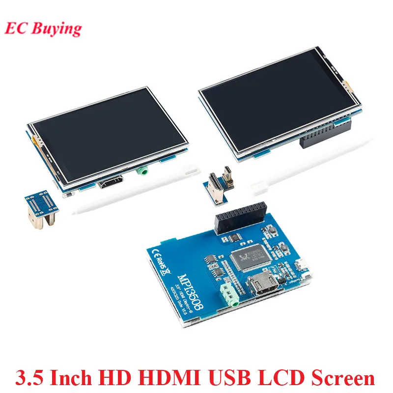 3.5 Inch HD HDMI USB LCD Touch Screen 3.5" Display Module 480×320 1920x1080 for Raspberry Pi 3rd 4th Generation 4B/3B+/3B/2B