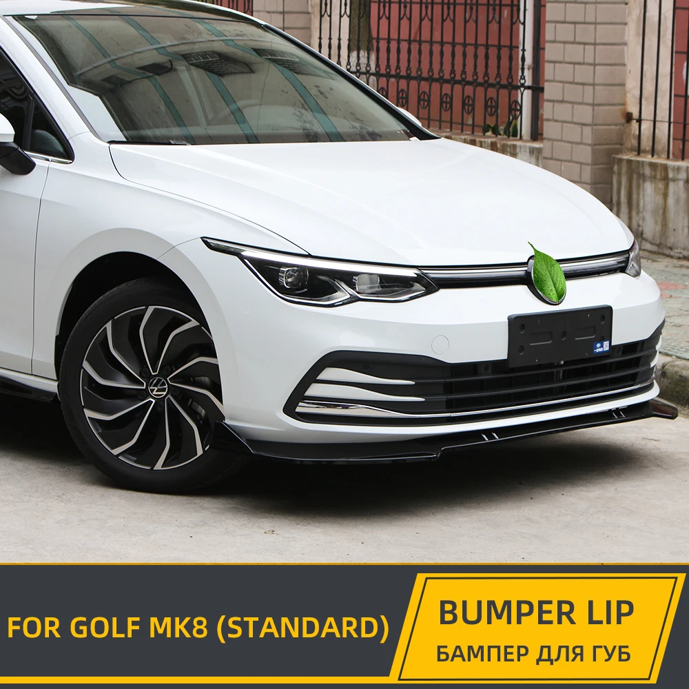 

Car Front Bumper Splitter Lip Chin Spoiler Body Kit Diffuser Protector Guard For VW Golf 8 Standard (Not R Line Not GTI )