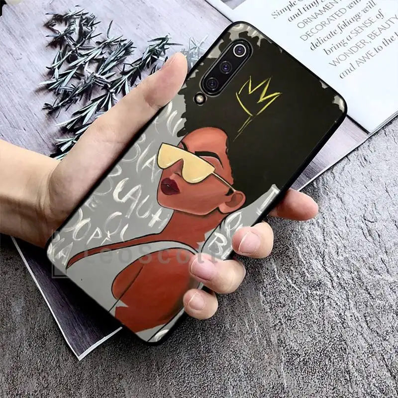 

black girl African Beauty Phone Case For Xiaomi Mi A1 A2 5 6 6PLUS 8 9 SE Lite MIX 2 2S MAX 2 3 Pocophone F1