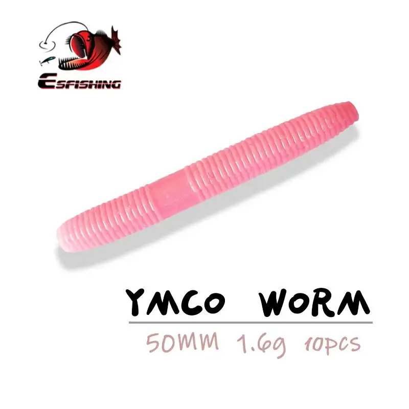 ESFISHING Мягкая приманка червячная YMCO Stick 50 мм 1 6 г 10 шт. силиконовая Приманка