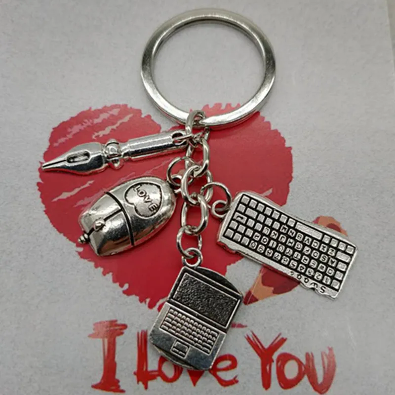 Новинка модная Очаровательная Клавиатура для ноутбука мыши брелок модный сделай