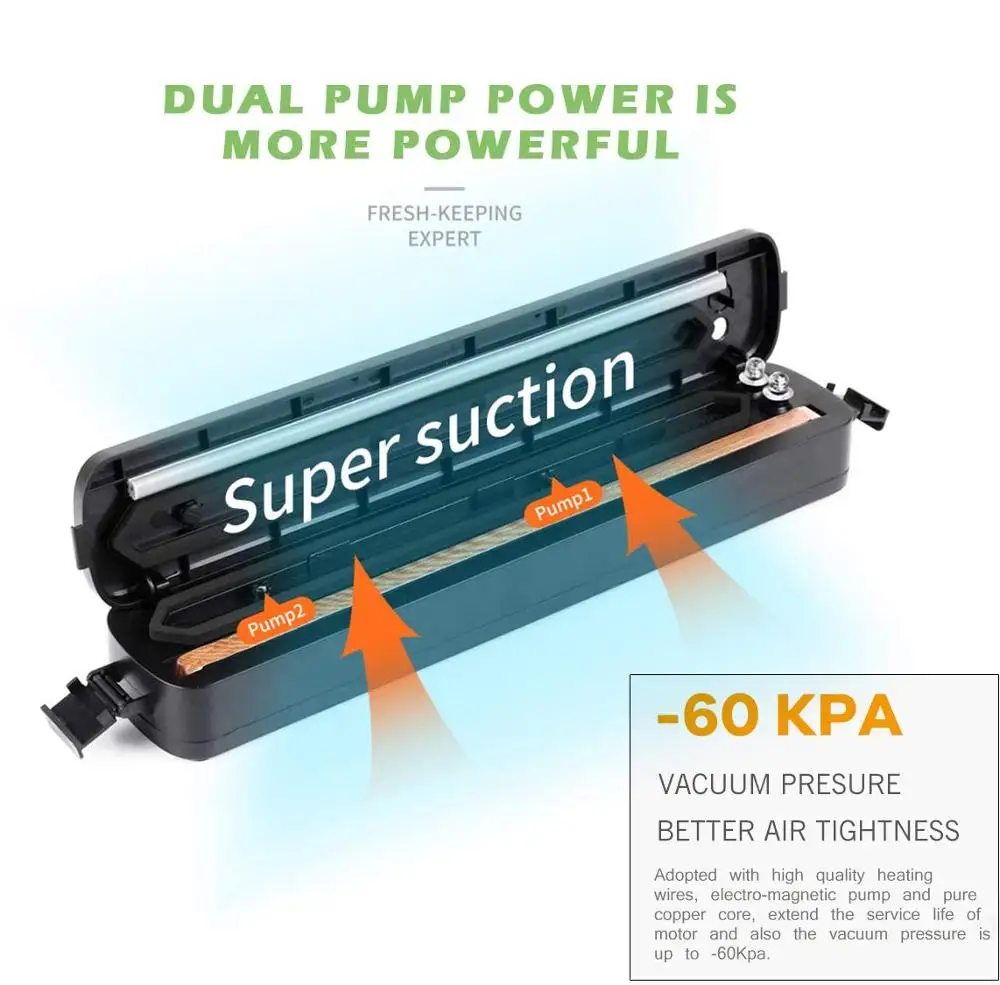 Пищевой вакуумный упаковщик Xiaomi усовершенствованная машина для запечатывания