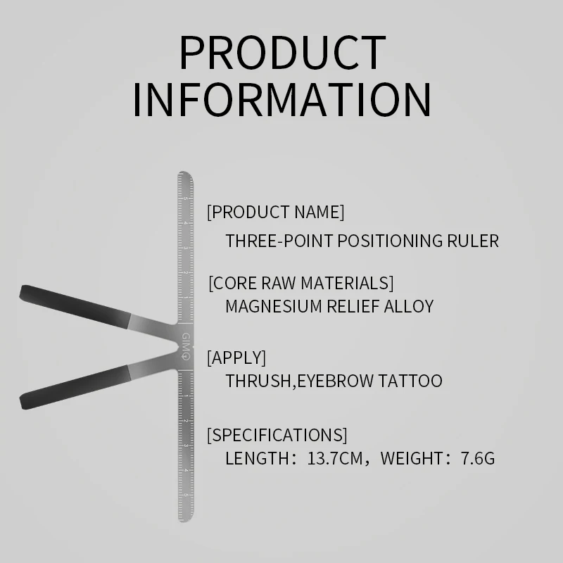 Профессиональная линейка для перманентного макияжа бровей инструмент измерения