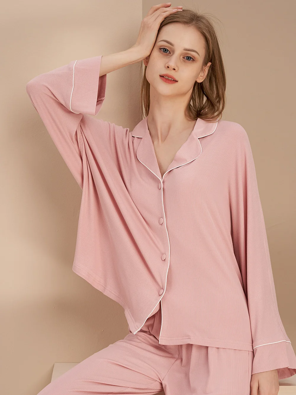 

Woman Pijama Set Modal Cotton Loose Pullover Leisure Homesuit Cotton Loungewear Oversized Sleepwear Nightwear Home Clothe Pajama