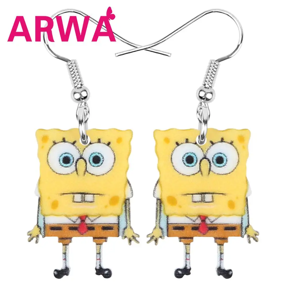 ARWA акриловые желтые серьги с большими глазами милые Мультяшные аниме фигурки