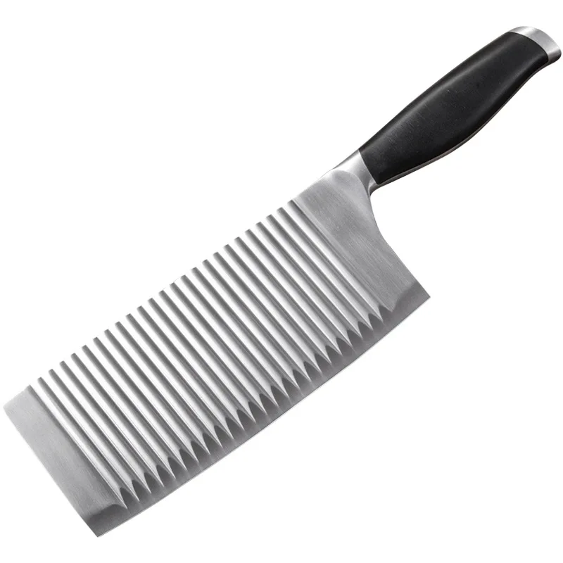 Нож для нарезки кухонный шеф повар с гофрированным лезвием картофельного мяса