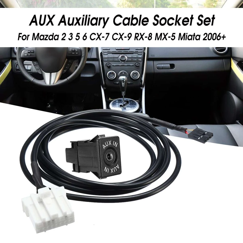 

Automotive 32-Pin Aux Audio Cable Socket Bluetooth Module Interface Adapter Cable For Mazda 2 3 5 6 Mx5 Rx8 2 3 5 6 Cx-7 Cx-9 Rx