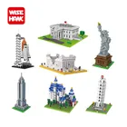 WiseHawk Новое поступление всемирно известный Архитектура мини-блок Статуя Свободы Пластик строительство микро кирпича развивающая детская игрушка