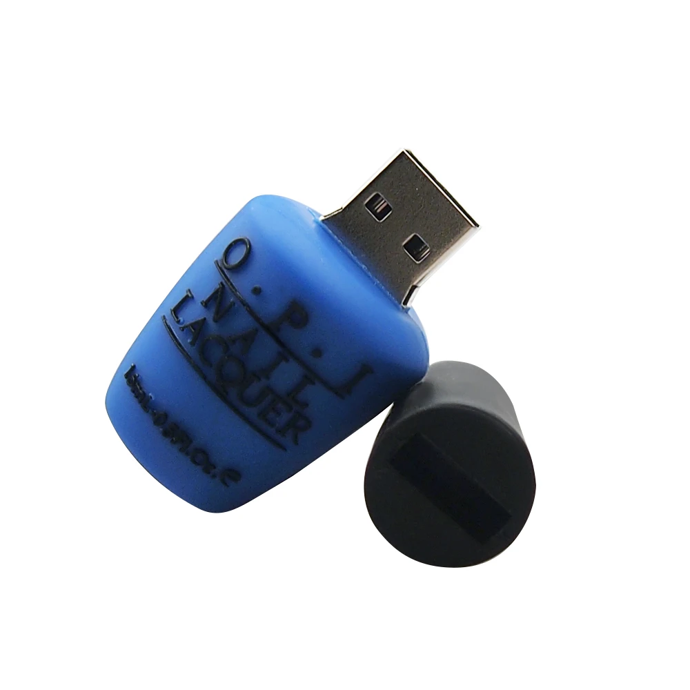 BLUE Лаки для ногтей стиль USB флэш usb 2,0 ручка-накопитель 4 ГБ 8 ГБ 16 ГБ 32 ГБ флеш-накопитель Высокая скорость флешки фестиваль подарки usb флэш-накопитель - Цвет: BLUE