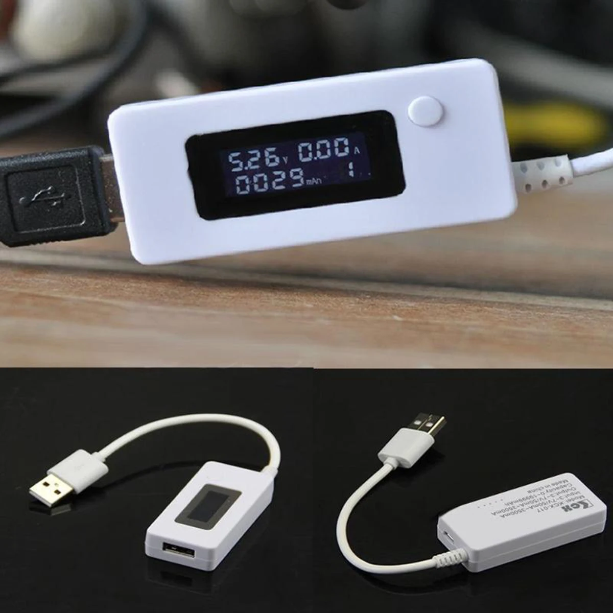 

DC Digital Voltmeter Ammeter LCD USB Charger Mobile Power Detector Voltage Current Meter Tester Monitor