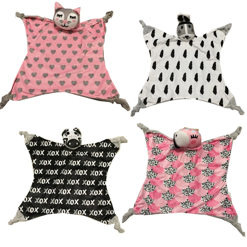 Животные кошка Лев попугай коала плюшевые детские нагрудники полотенце игровой