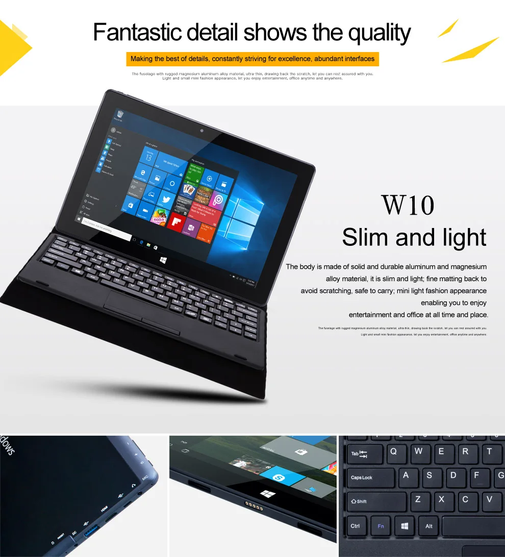 W10 2 в 1 планшетный ПК 10," ips 1280*800 Z8350 четырехъядерный двойной ОС Win10 Android 5,1 2G 32G/4G 64G HDMI Bluetooth 2.0MP/5.0MP