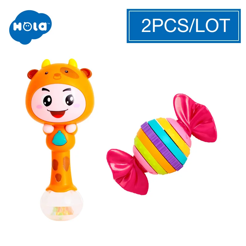 Кофе HOLA 3101, Детский шейкер, песок, молоток, игрушка, динамический ритм, палочка, детские погремушки, детские музыкальные, вечерние, музыкальные инструменты, игрушки - Цвет: Кофе