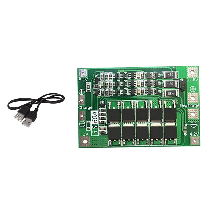 

1 Pcs USB 2.0 Extension Cable A-A Male to Female Connector & 1 Pcs Lithium 18650 Battery Protection Board with Balance