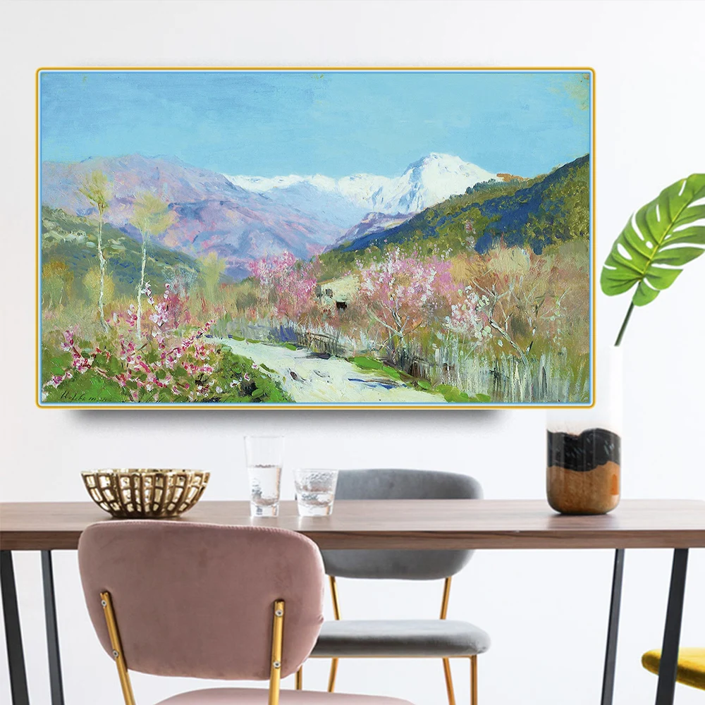 Citon Levitan Isaak Iliich Spring Весна в Италия Canvas холст картина маслом художественный постер