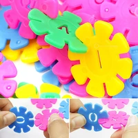 early education children puzzle toy kindergarten plastic snowflake interconnecting blocks building and construction toys as gift
