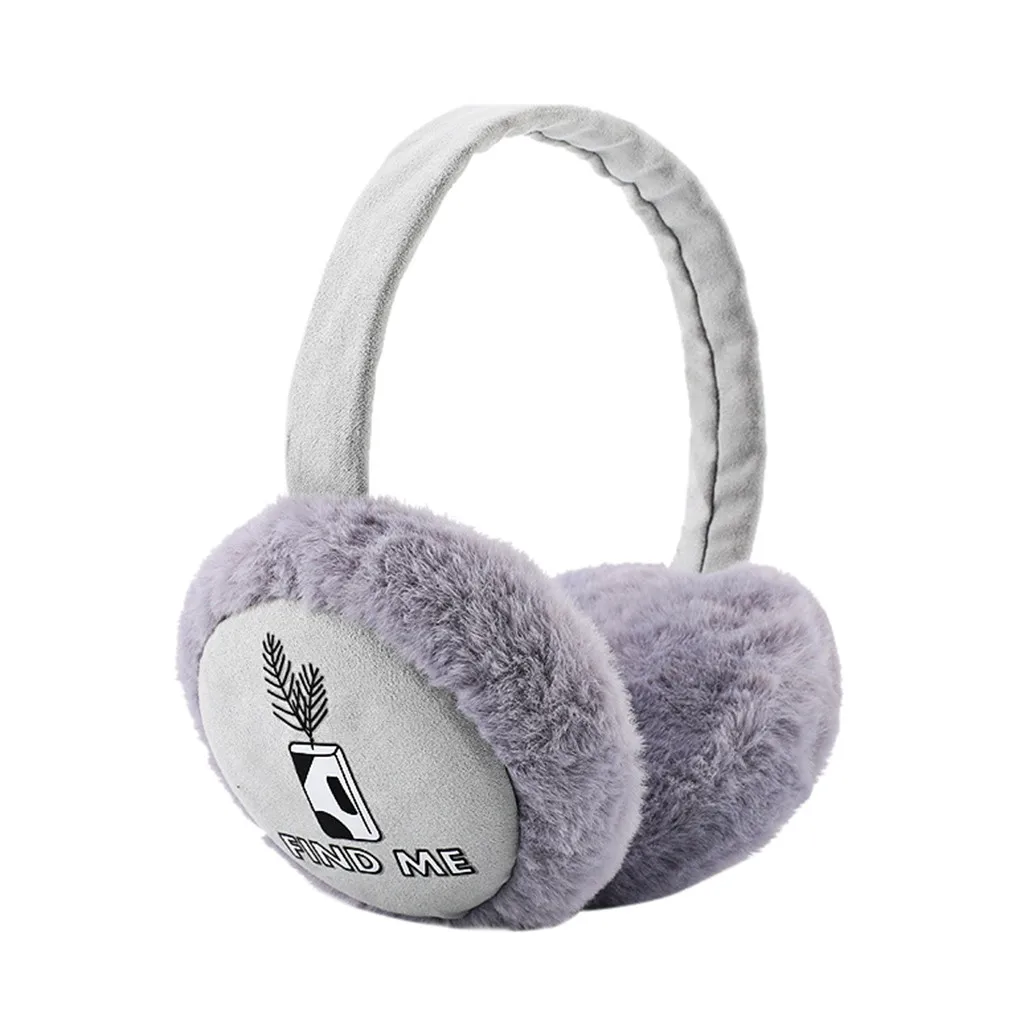 Женские складные зимние наушники теплые плюшевые для гамбургеров ушей