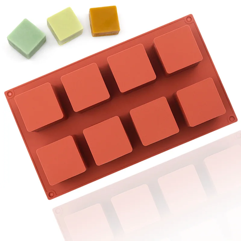 

8 Block Silicone Mold DIY Cake Mousse Jelly Chocolate Handmade Soap Mold Ice Cube Tray Handmade pastry Mold Baking Mould
