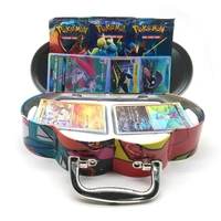 102pcsset pokemon portable tin box takara tomy battle toys hobbies hobby collectibles game collection anime cards for children