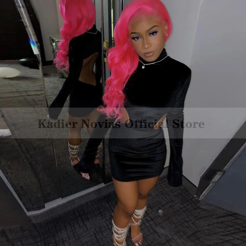 

Соблазнительные Черные коктейльные мини-платья с длинным рукавом, высоким воротом и открытой спиной, 2021, вечернее платье для выпускного веч...